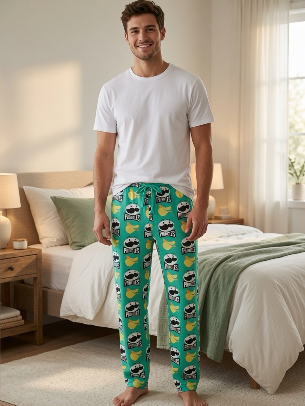Mens Pringles Chips Graphic Sleep Pants